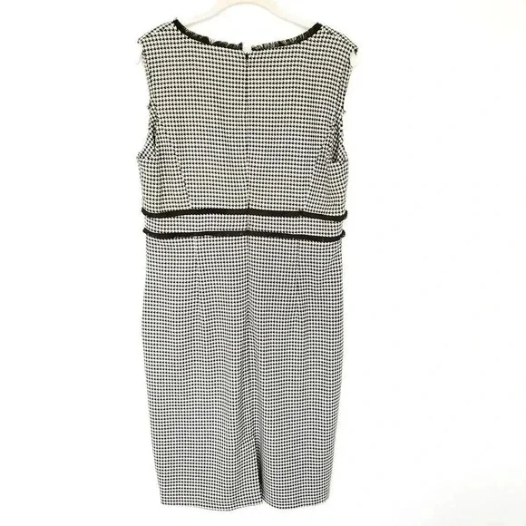 KARL LAGERFELD X ITALIA INDEPENDENT Dress Size 12 Houndstooth Print Knee-Length - Picture 3 of 12